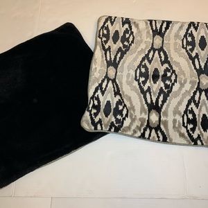 Black and Gray 20x20 Pillow Covers